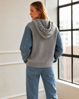 JOH Apparel Dylan Ribbed Knit & Denim Hooded Jacket