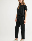 JOH Apparel Faryn Glitter French Scuba Knit Pants