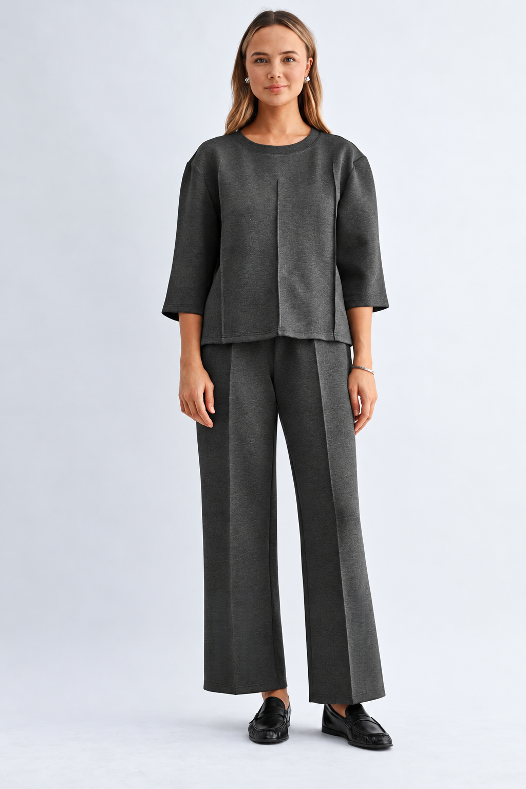 JOH Apparel Killian Pintuck Stretch Knit Top