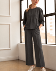 JOH Apparel Killian Pintuck Stretch Knit Top