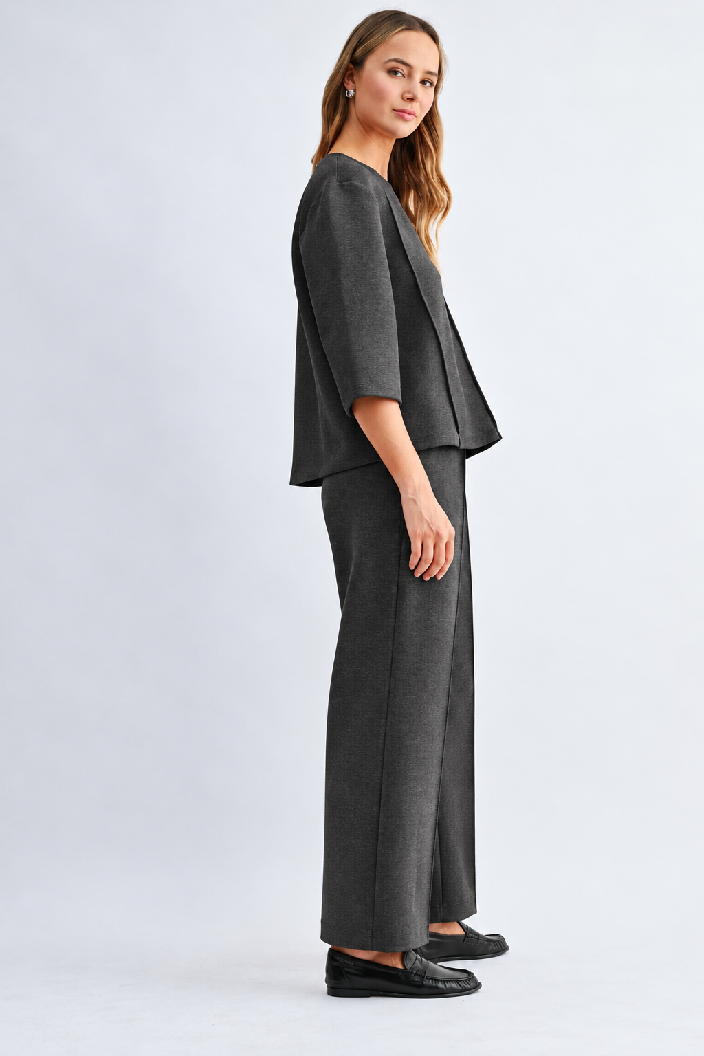 JOH Apparel Killian Pintuck Stretch Knit Top