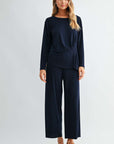 JOH Apparel Kary Side-Twist Long Sleeve Knit Top