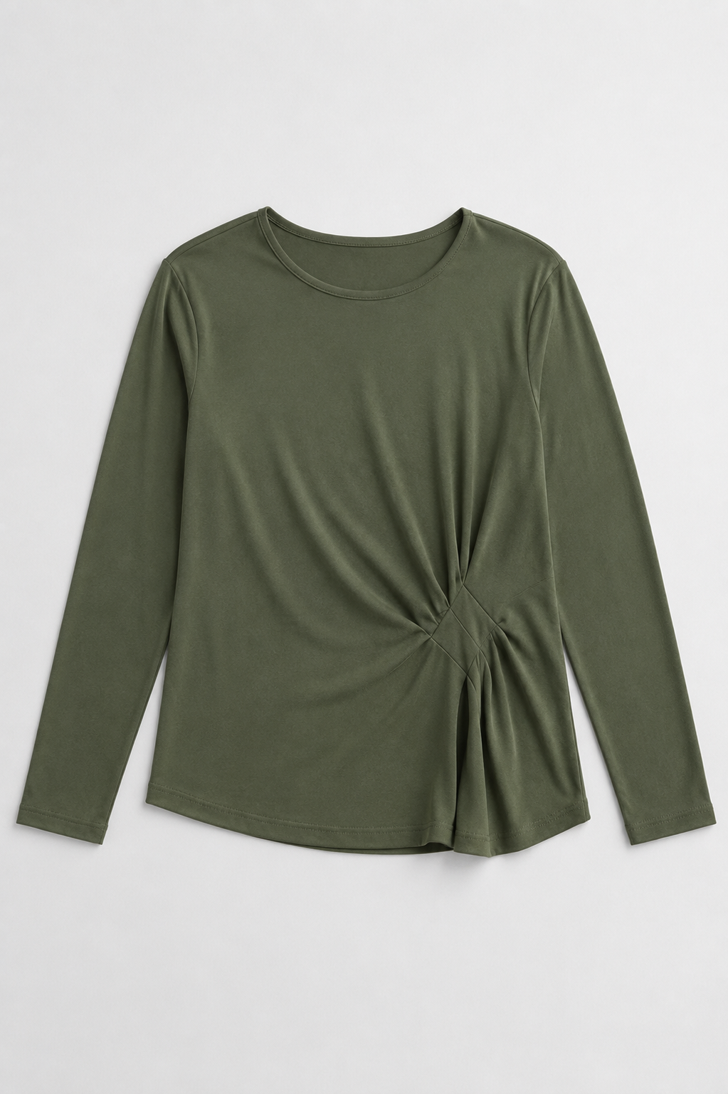 JOH Apparel Kary Side-Twist Long Sleeve Knit Top