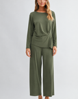 JOH Apparel Kary Side-Twist Long Sleeve Knit Top
