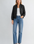 JOH Apparel Jovie Diamond Quilted Bomber Jacket