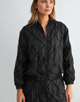JOH Apparel Jovie Diamond Quilted Bomber Jacket