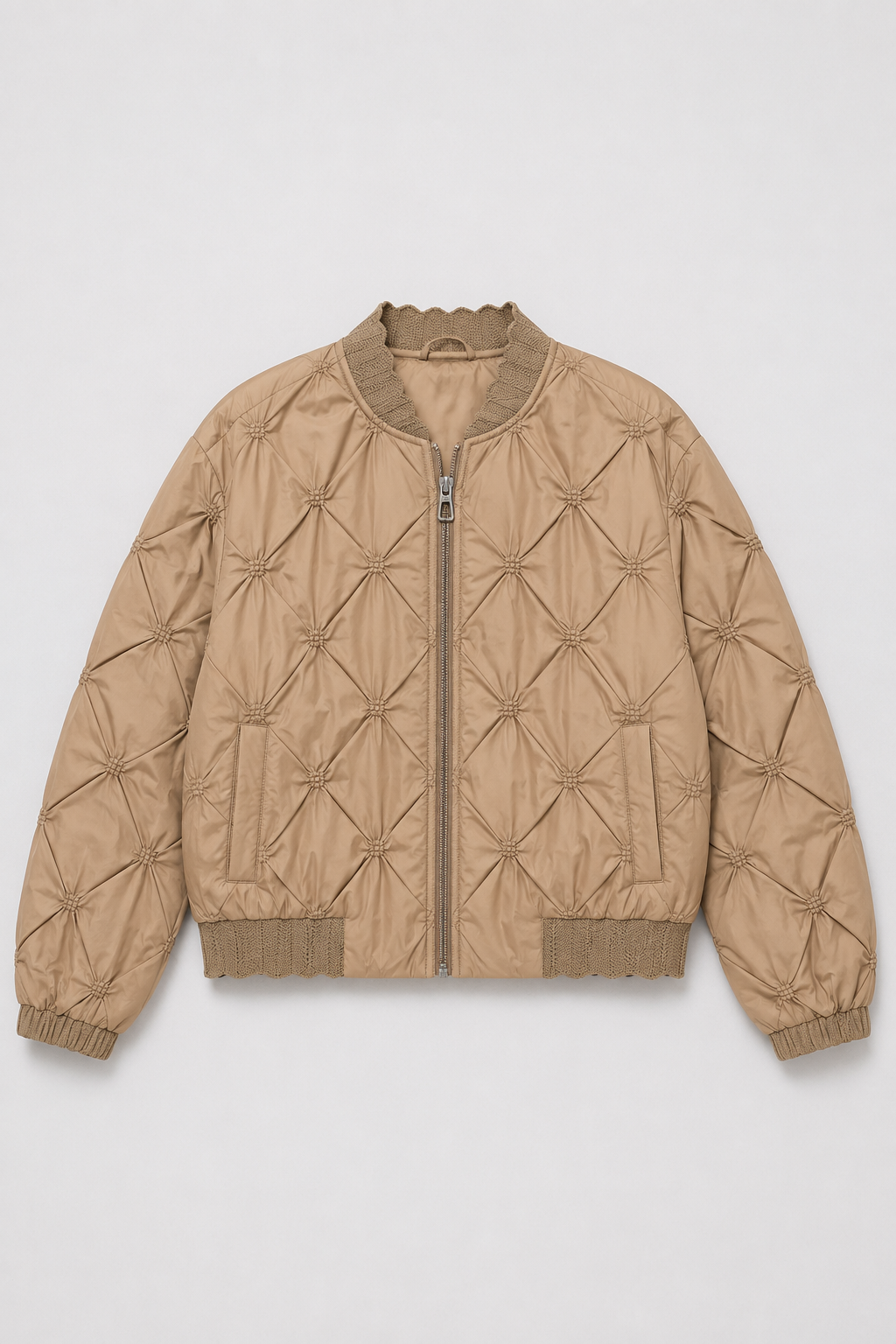 JOH Apparel Jovie Diamond Quilted Bomber Jacket