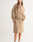 JOH Apparel Jovie Diamond Quilted Bomber Jacket