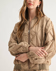 JOH Apparel Jovie Diamond Quilted Bomber Jacket