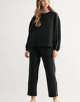 JOH Apparel Faryn Glitter French Scuba Knit Pants