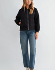 JOH Apparel Janessa Lightweight Quilted Bomber Jacket