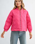 JOH Apparel Janessa Lightweight Quilted Bomber Jacket