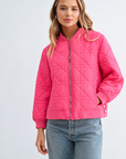 JOH Apparel Janessa Lightweight Quilted Bomber Jacket