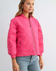 JOH Apparel Janessa Lightweight Quilted Bomber Jacket