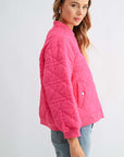 JOH Apparel Janessa Lightweight Quilted Bomber Jacket