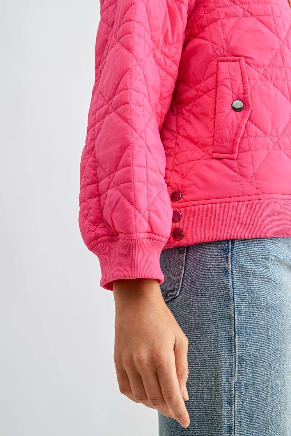 JOH Apparel Janessa Lightweight Quilted Bomber Jacket