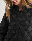 JOH Apparel Jessalynn Rhinestone Diamond Quilted Jacket