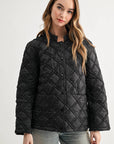 JOH Apparel Jessalynn Rhinestone Diamond Quilted Jacket