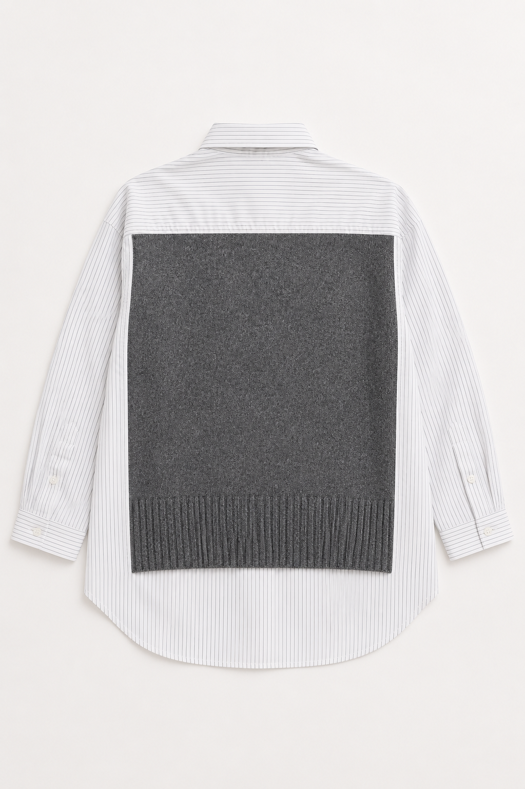 JOH Apparel Jett Layered Look Sweater Vest & Pinstripe Shirt Top