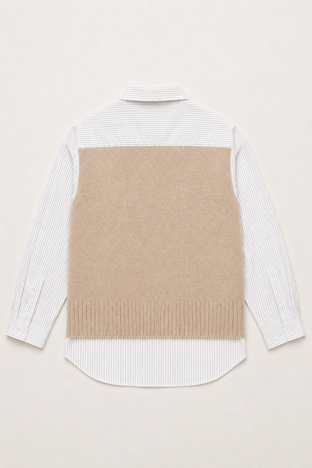 JOH Apparel Jett Layered Look Sweater Vest & Pinstripe Shirt Top