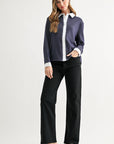 JOH Apparel Kevin Layered Look Collared Sweater Top