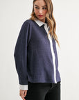 JOH Apparel Kevin Layered Look Collared Sweater Top