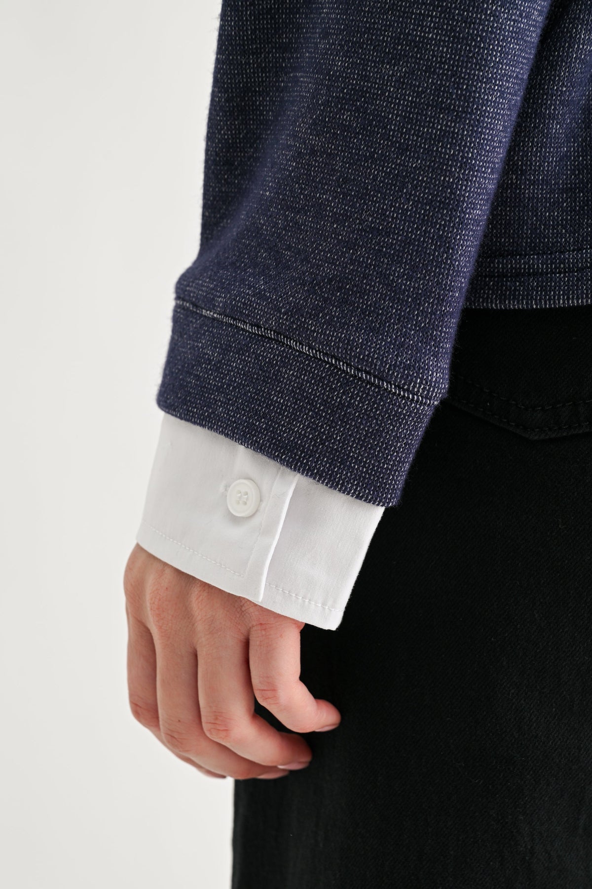 JOH Apparel Kevin Layered Look Collared Sweater Top
