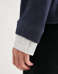 JOH Apparel Kevin Layered Look Collared Sweater Top