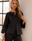 JOH Apparel Jack Basketweave Textured Satin Jacket