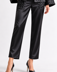 JOH Apparel Corrine Satin Pants with Braided Pockets