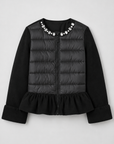 JOH Apparel James Jewel-Embellished Peplum Puffer Jacket