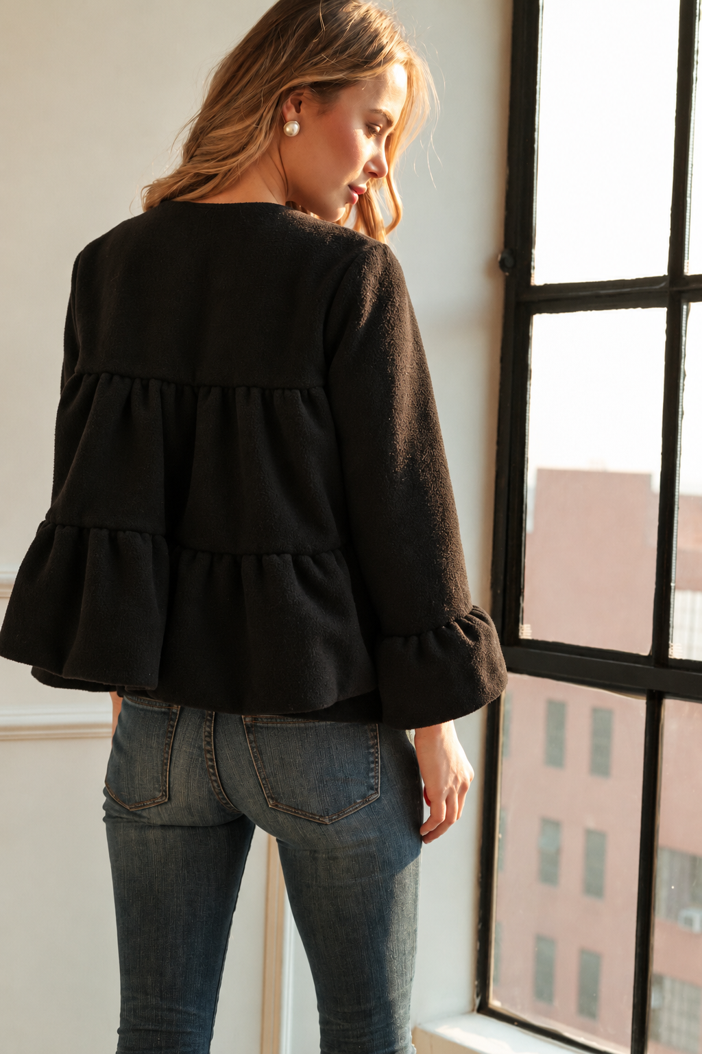 JOH Apparel James Jewel-Embellished Peplum Puffer Jacket