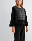 JOH Apparel James Jewel-Embellished Peplum Puffer Jacket