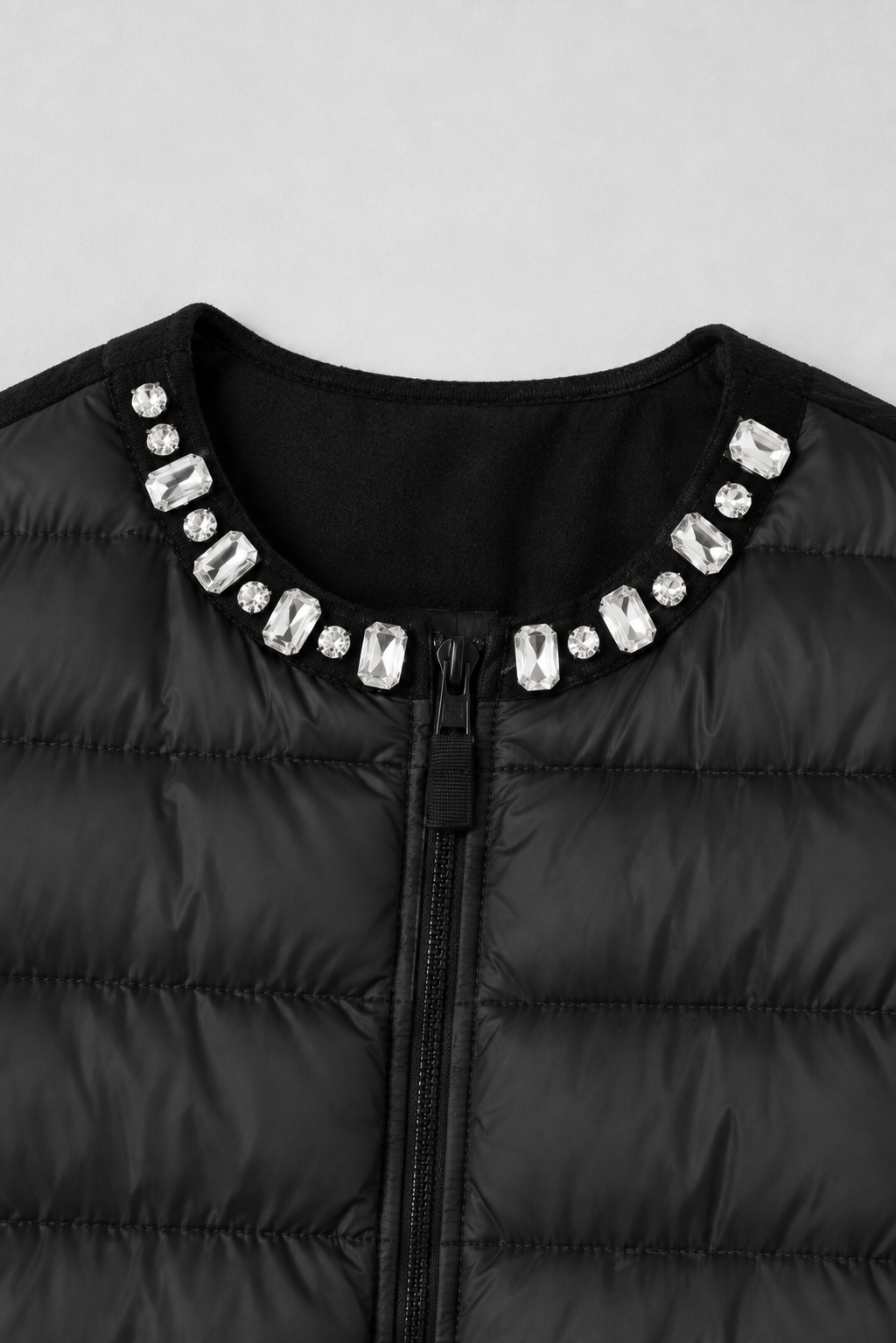 JOH Apparel James Jewel-Embellished Peplum Puffer Jacket