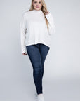 Plus Drop Shoulder Long Sleeve Top