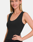 Zenana Cropped Padded Seamless Tank