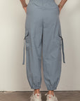 VERY J Elastic Waist Woven Cargo Pants