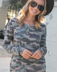 e Luna PLUS Camouflage Henley Top