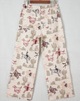 Prairie Rider Western Print Straight Leg Jeans