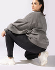 POPFLEX Full Size Brunch Sweater- Smoke