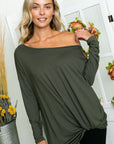 e Luna PLUS Solid One Shoulder Top