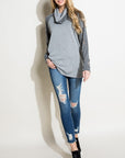 Distressed Terry Mix Tunic - My Pampered Life Seattle