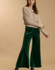 Umgee High Rise Elastic Waist Flare Pants