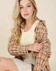 Lilou Autumn Beige Plaid Shirt