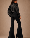 GJG Denim Rockstar Rouge Flare Jeans — White Crocodile