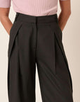 Mittoshop Deep Pleated High Waisted Wide Leg Pants