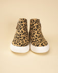 Route-S High Top Leopard Sneakers