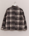 HYFVE Plaid Button Up Boucle Jacket