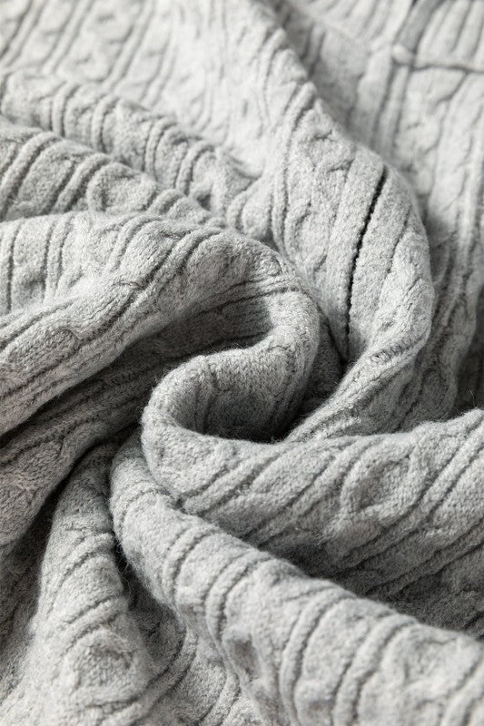 Sofia Ribbed Trim Loose Sweater