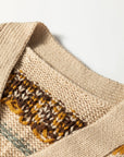 Western Knit Buttoned V-Neck Cardigan Sweater